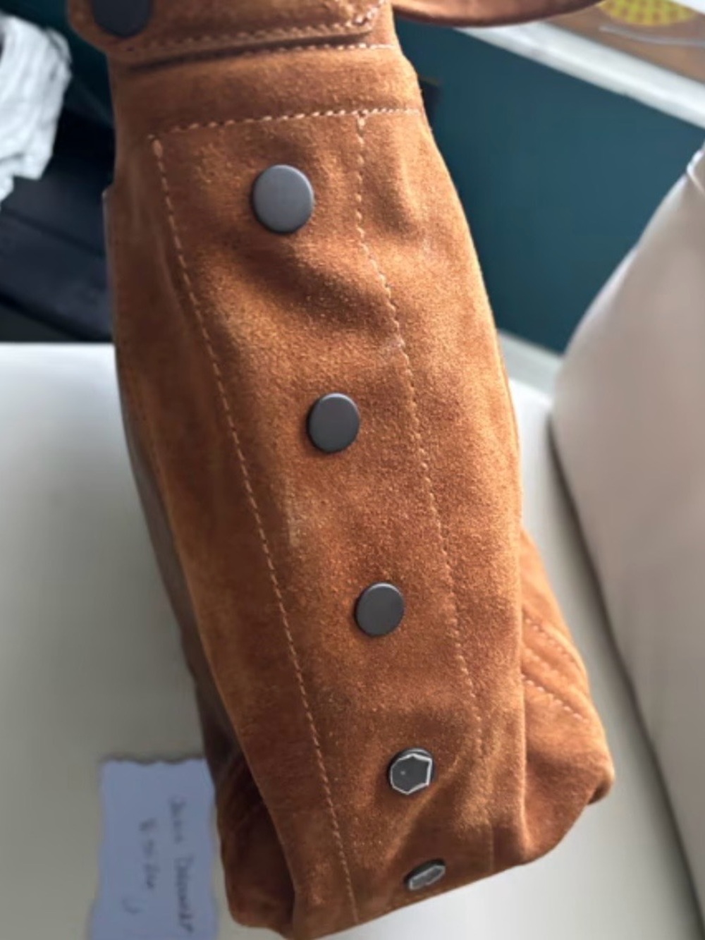 Hammitt Otis Tote Mahogany Suede/Bronze - Picture 6 of 11